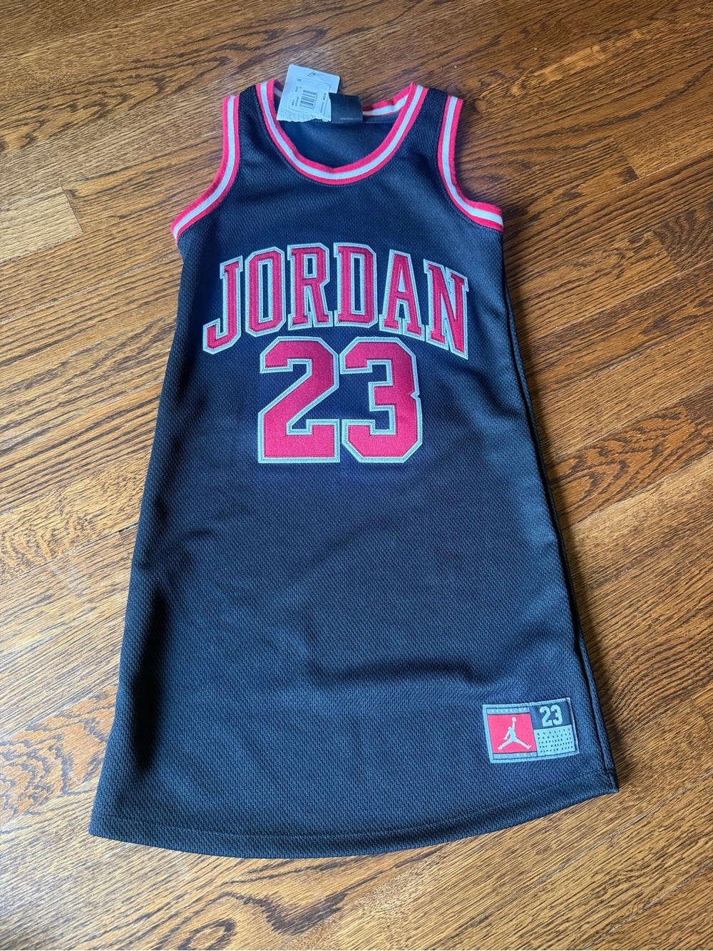 Jordan Black and Red Kids' Tank Dress with 23 Logo